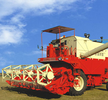 Wheel Type Combine Harvestor